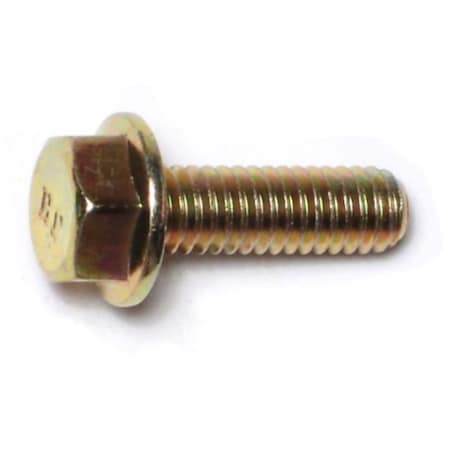 Midwest Fastener Grade 8, 5/16"-18 Flange Bolt, Zinc Plated Steel, 1 in L, 6 PK 74623